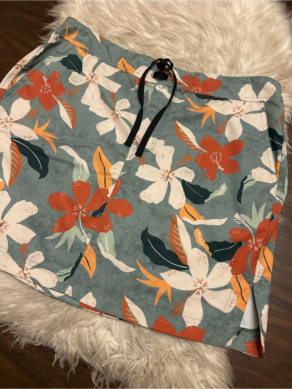 Ripskirt Hawaii Green Multi Floral Drawstring Midi Skirt - Picture 2 of 14